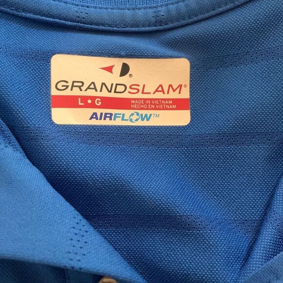 GRAND SLAM Air Flow Men’s Golf Polo Shirt Royal Blue Polyester Large - Picture 6 of 6